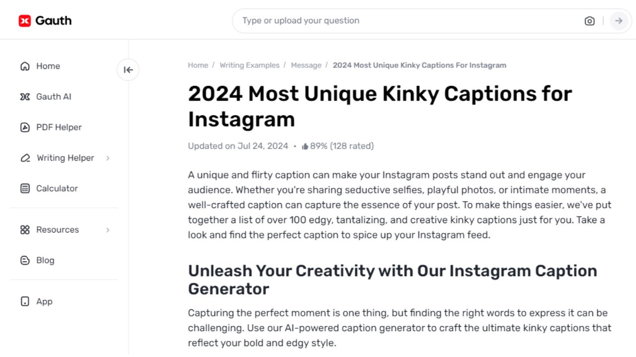 Captivate Your Audience: Get Cute Kinky Captions Selected by Gauth